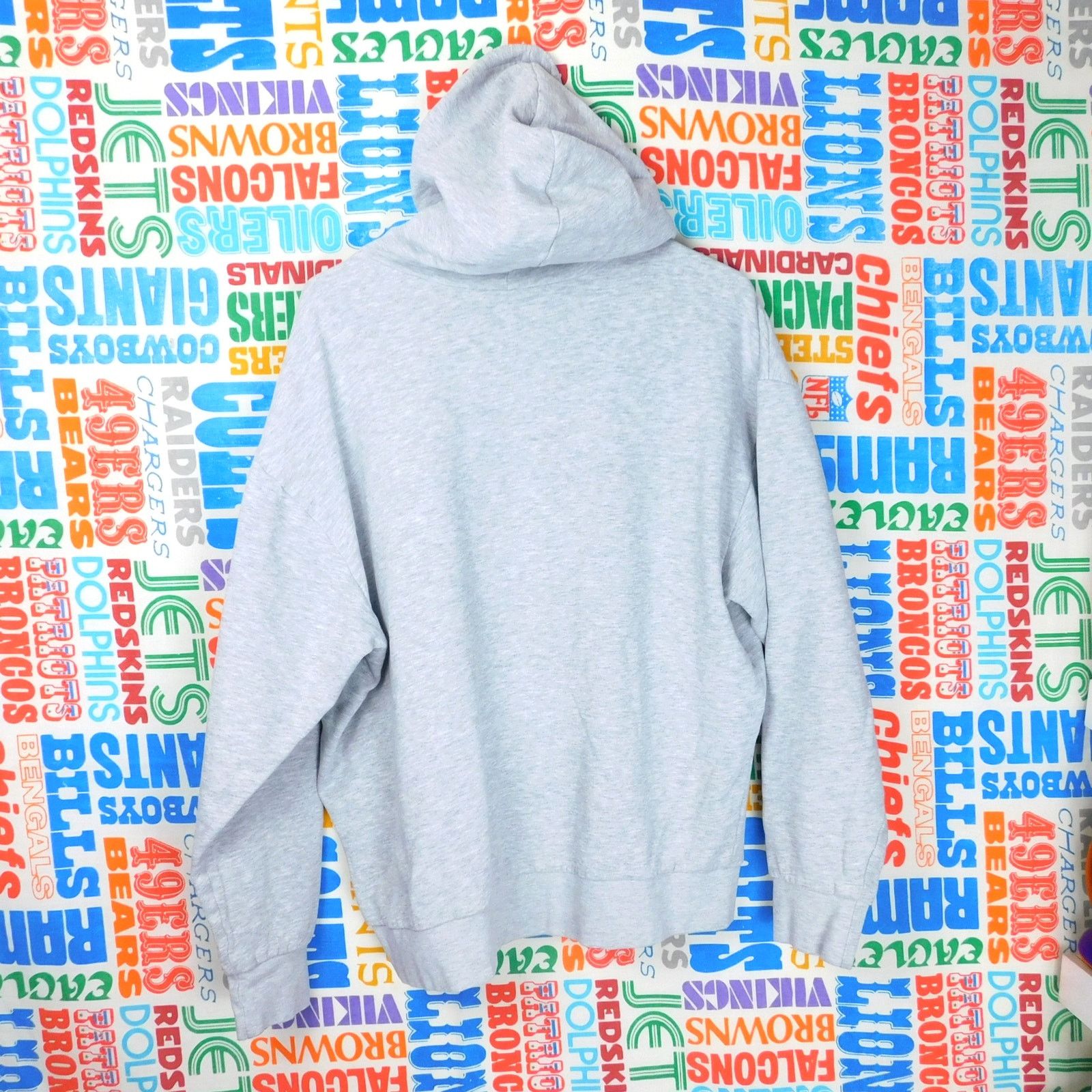 Nike Y2K Nike Hoodie XL Silver Tag Box Logo Sleeve Print Gray Size US XL / EU 56 / 4 - 2 Thumbnail
