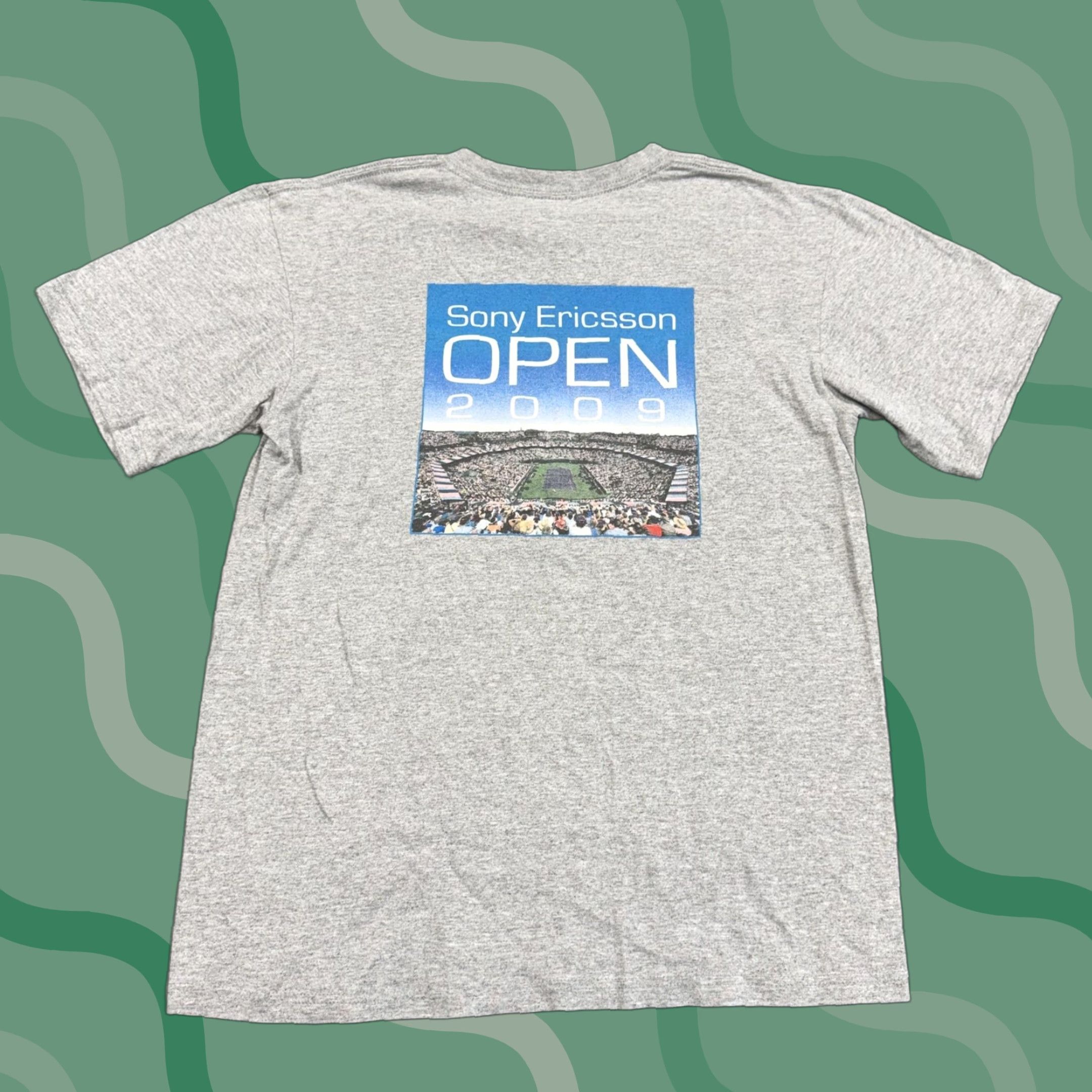 Fila FILA Shirt Mens Medium Gray Sony Ericsson Open 2009 Tennis Graphic Tee Event Size US M / EU 48-50 / 2 - 1 Thumbnail