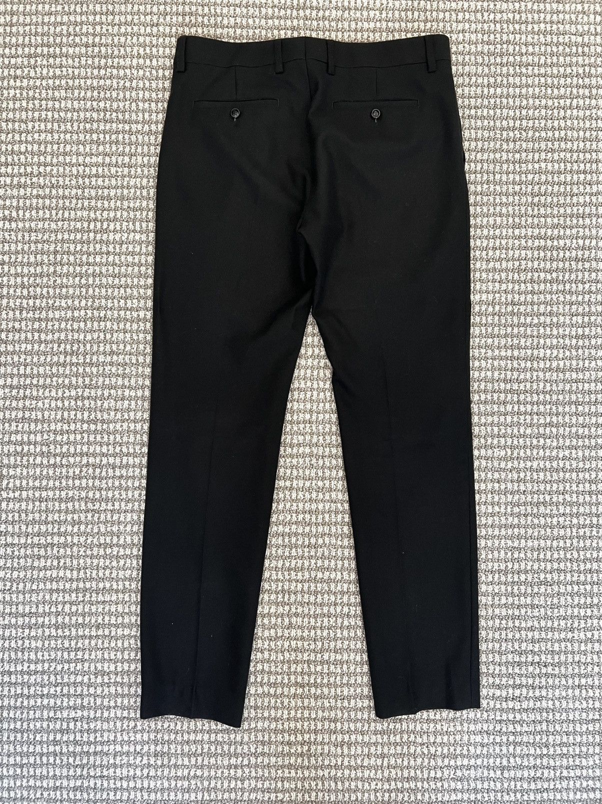 AMI Cigarettes Fit Black Wool Trousers Size 40R - 2 Thumbnail