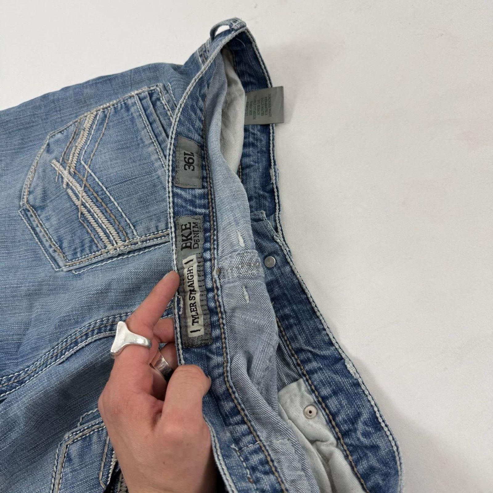 BKE × Japanese Brand × Vintage Vintage y2k rare cyber grunge baggy wide leg archive jeans Size US 36 / EU 52 - 6 Thumbnail