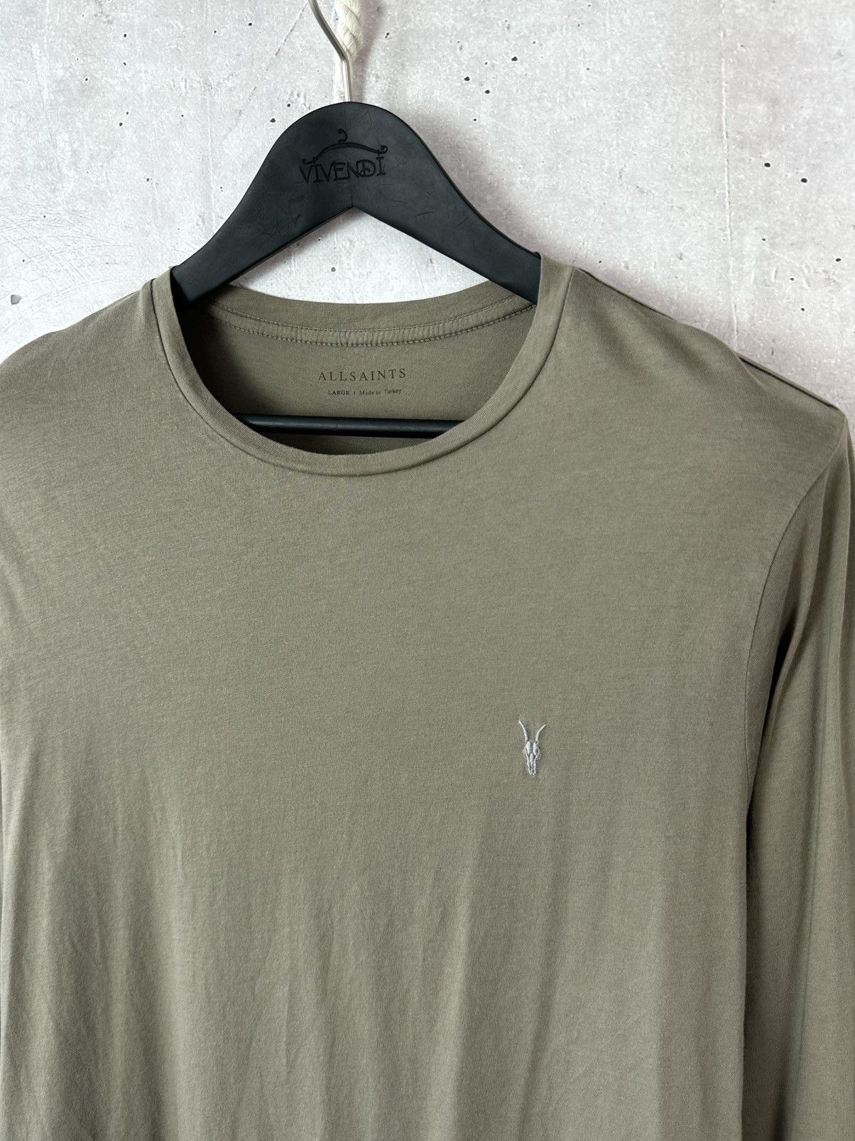 Allsaints Allsaints Tonic Khaki Crew Neck Cotton Long Sleeve Size US L / EU 52-54 / 3 - 4 Thumbnail