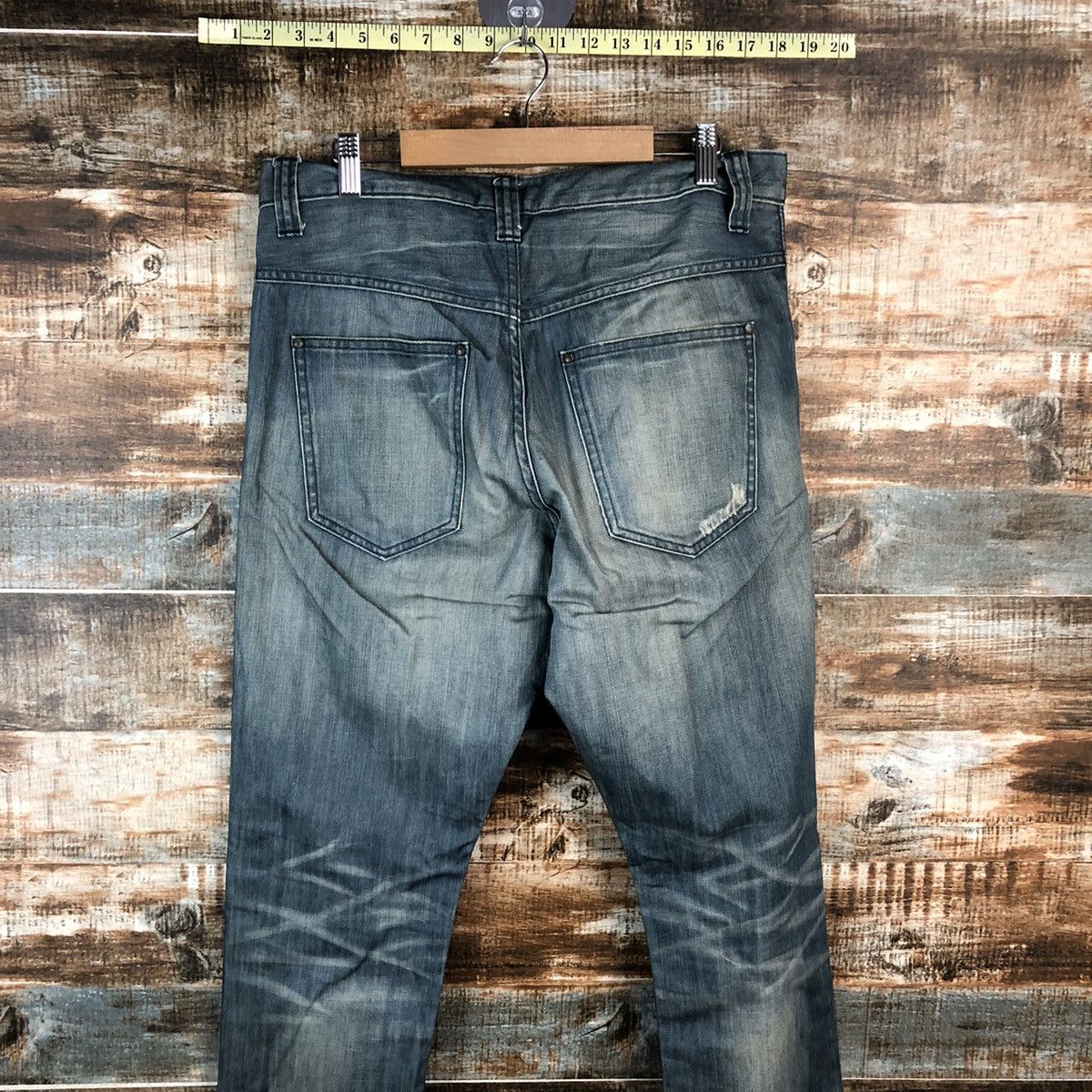 Uniqlo DL Uniqlo Jeans Dark Blue Distressed Denim Pants #C159 Size US 32 / EU 48 - 14 Thumbnail