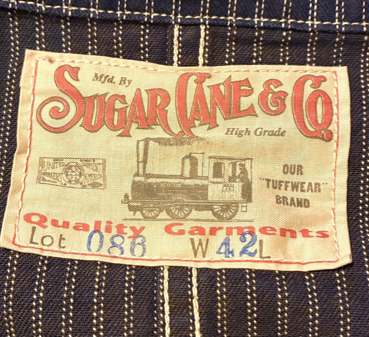 Sugar Cane 🔥RARE🔥 SUGAR CANE CO. WABASH STRIPE CHORE JACKET- 42 X-LRG Size US XL / EU 56 / 4 - 10 Thumbnail