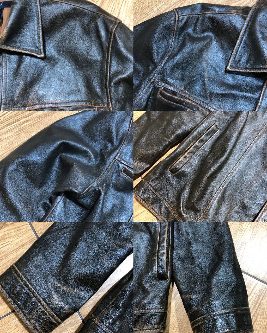 Gap VTG Y2K brown grunge Gap leather jacket Size US L / EU 52-54 / 3 - 21 Thumbnail