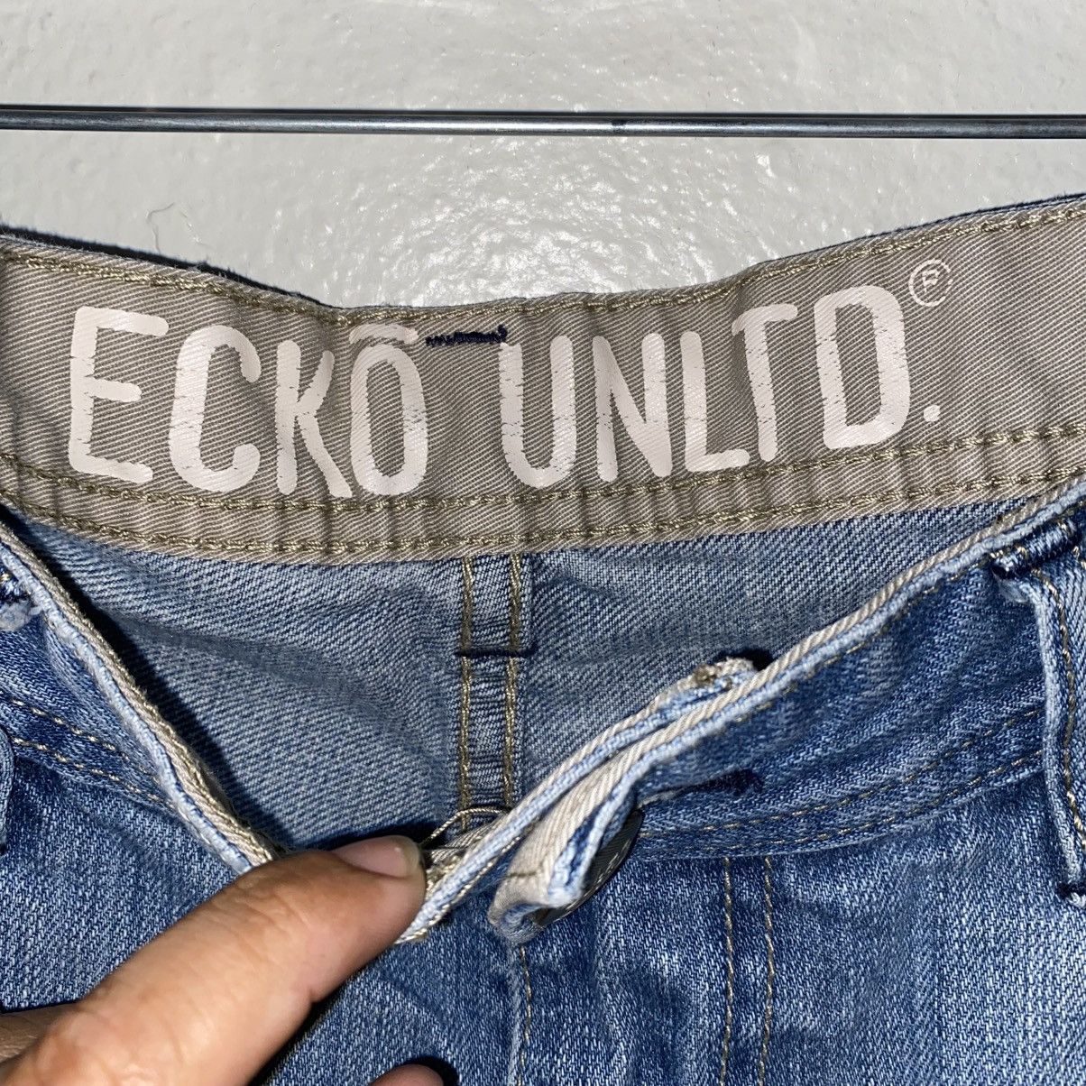 Ecko Unltd. Ecko Unltd. Men's Blue Denim Jean Jorts Baggy Faded Size US 36 / EU 52 - 5 Thumbnail