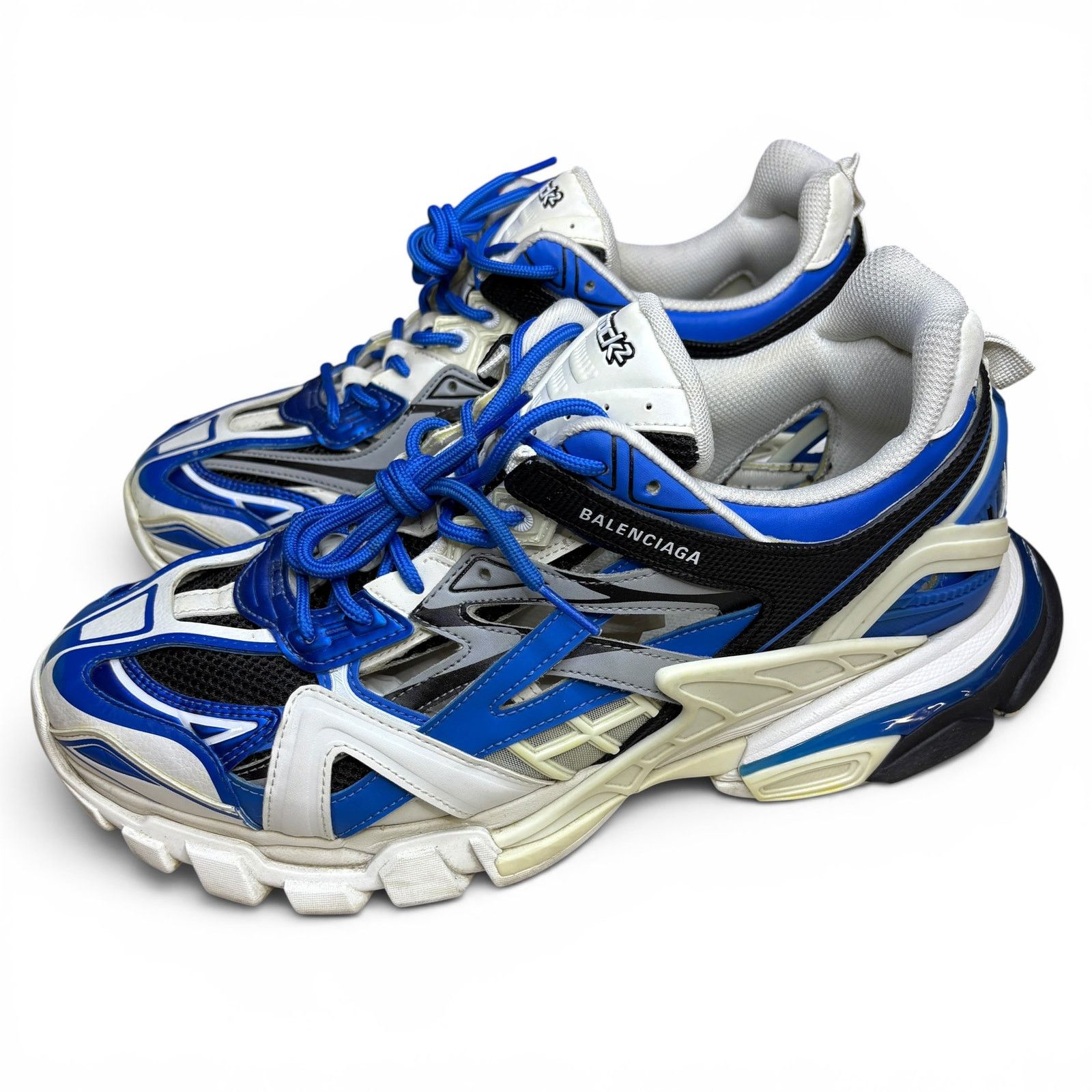 Balenciaga Size 12 - Balenciaga Track 2.0 Blue White Sneakers Size US 12 / EU 45 - 1 Thumbnail