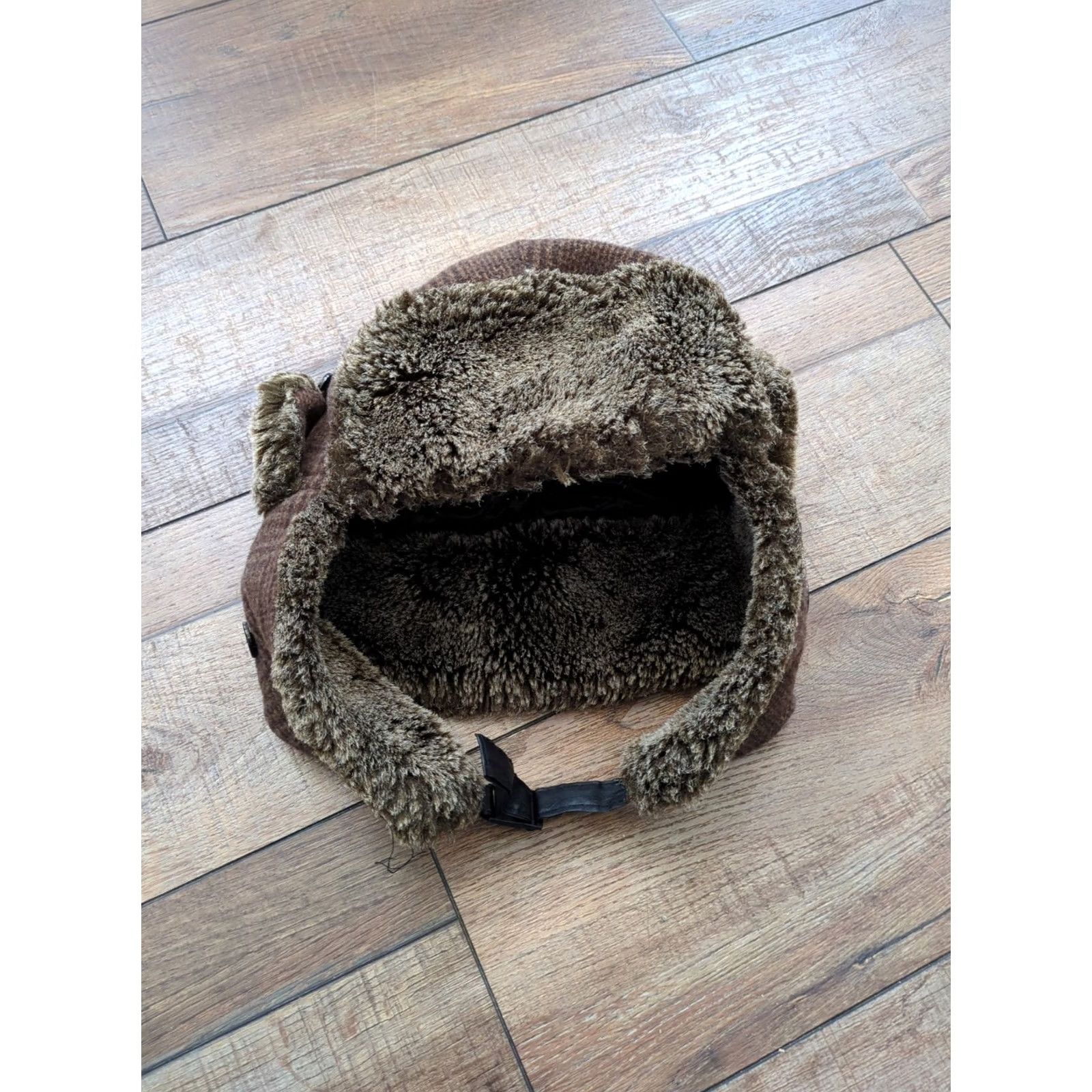 Dockers Dockers Trapper Hat L/XL Wool Blend Black Adjustable Ear Flap Insulated Lined Men Winter Outdoor Hunting VINTAGE? Size ONE SIZE - 2 Thumbnail
