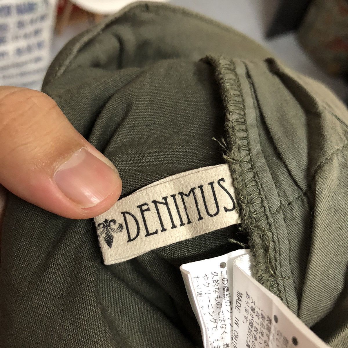 Japanese Brand Denimus Green Cargo Multipocket Pants #A2538 Size US 29 - 22 Thumbnail