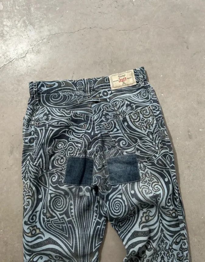 Jean Paul Gaultier Jean Paul Gaultier Jeans Graphic Tribal Denim Tattoo EX0124 Size 25" / US 0 / IT 36 - 8 Thumbnail