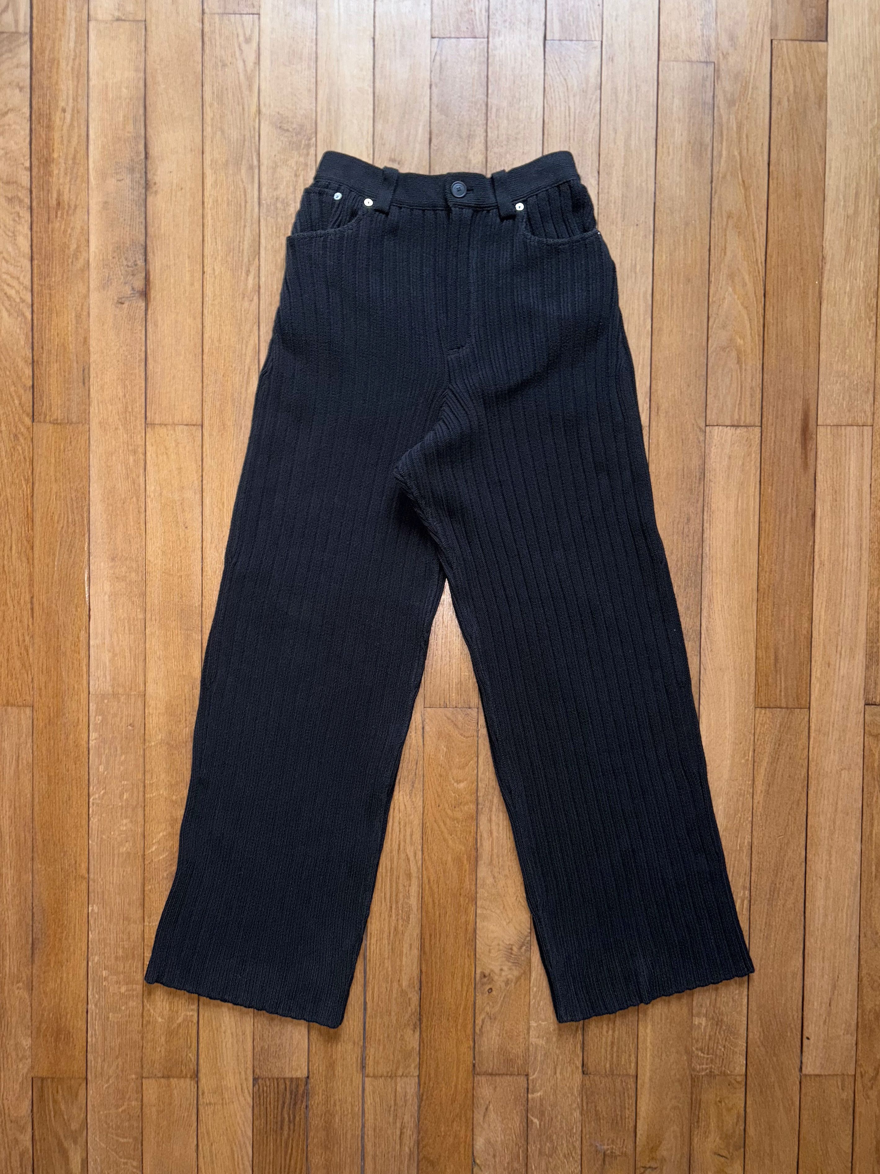 Balenciaga Balenciaga cotton knit rib pants Size US 28 / EU 44 - 1 Thumbnail