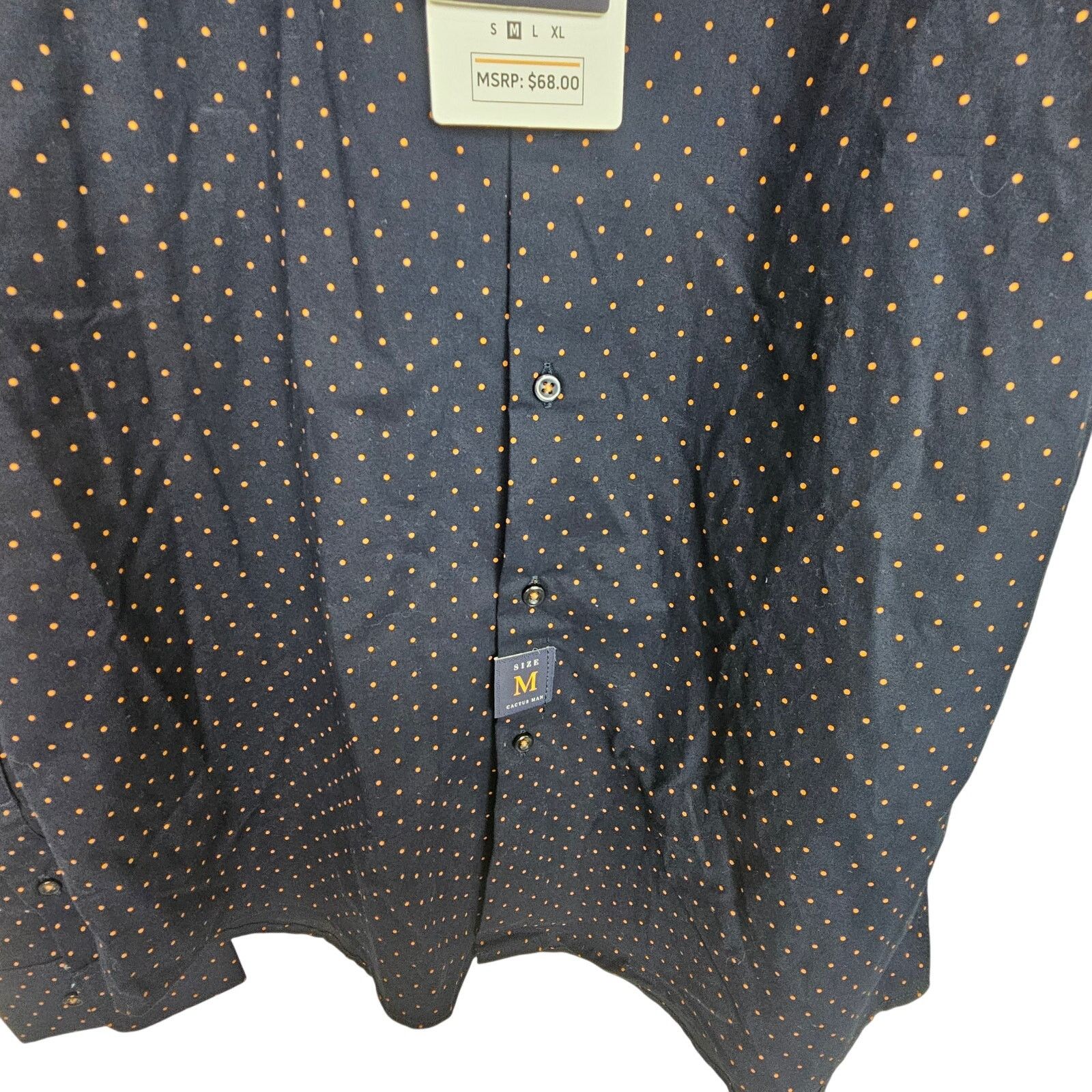 Rocky Ricky Singh Cactus Man Mens Polka Dot Dress Shirt Stretch M Size US M / EU 48-50 / 2 - 3 Thumbnail