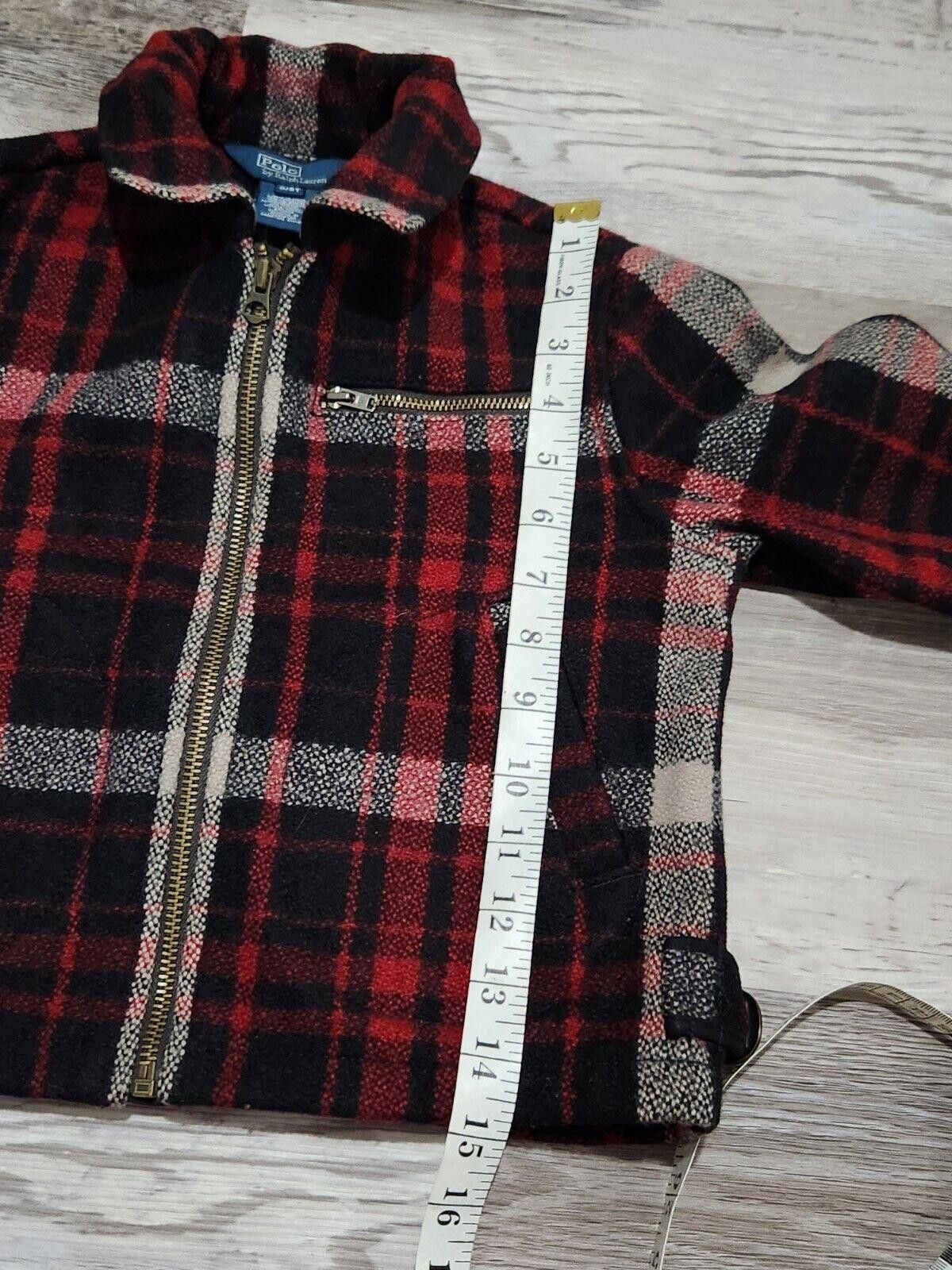 Polo Ralph Lauren Polo Ralph Lauren Boys Coat 3T Red Plaid Wool Blend Zip Up Size US XXS / EU 40 - 6 Thumbnail