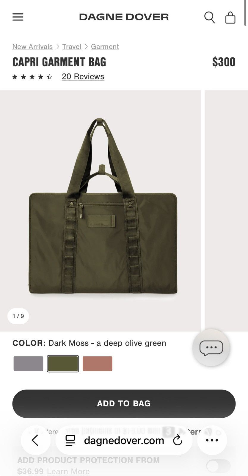 Dagne Dover Dagne Dover Capri Garment Travel Bag Size ONE SIZE - 2 Thumbnail