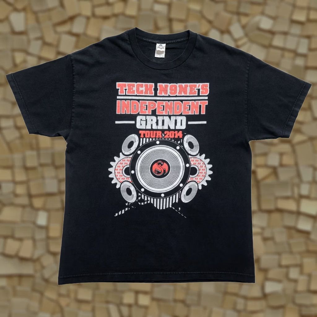 Vintage VINTAGE Alstyle HIP HOP T-SHIRT TECH N9NE VTG INDEPENDENT GRIND GRAPHIC PRINT CREW NECK SHORT SLEEVE XL BLACK Men Shirt Size US XL / EU 56 / 4 - 1 Thumbnail