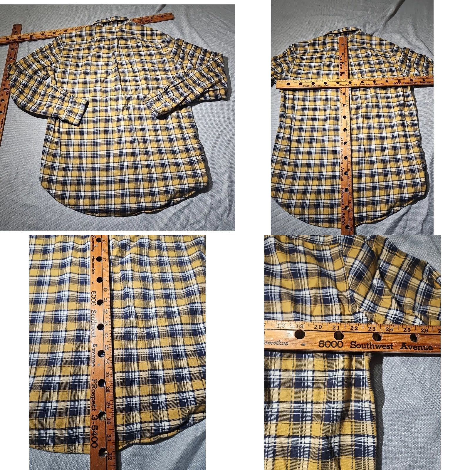 Eddie Bauer Eddie Bauer Shirt Mens LT Yellow Plaid Button Up 90s Brushed Cotton Casual Formal Vintage No Size US L / EU 52-54 / 3 - 8 Thumbnail