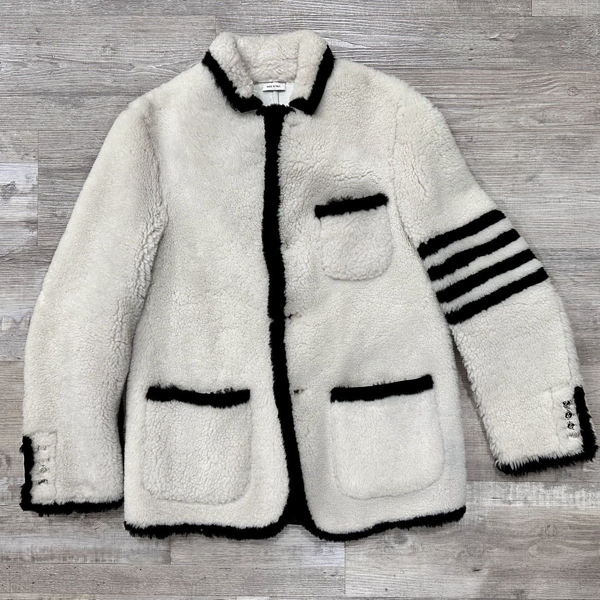 Thom Browne THOM BROWNE REVERSIBLE SHEARLING LEATHER JACKET SIZE 0 Size US XS / EU 42 / 0 - 1 Thumbnail