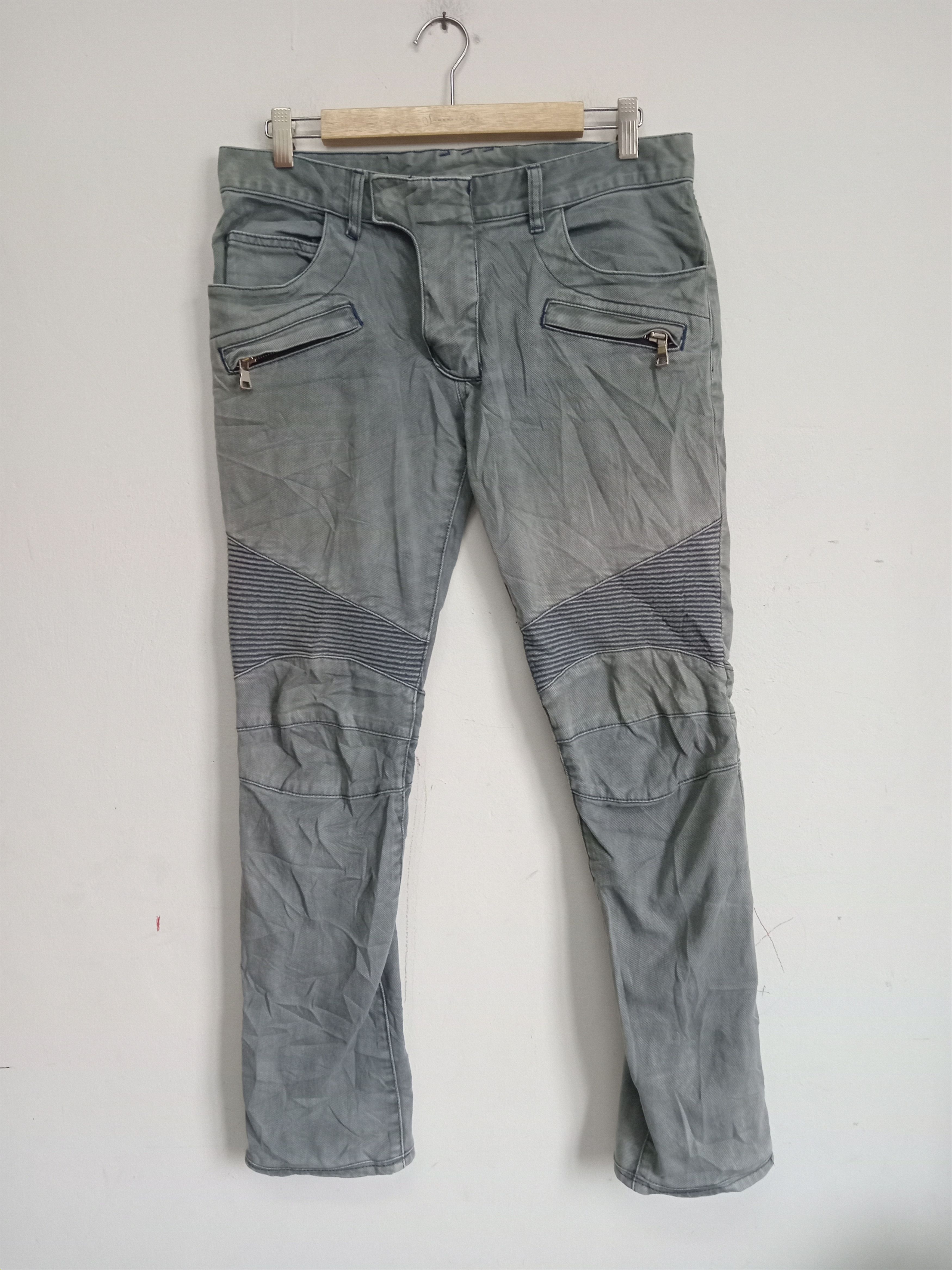 Balmain × Designer BALMAIN PARIS Biker Jean Size US 32 / EU 48 - 1 Thumbnail