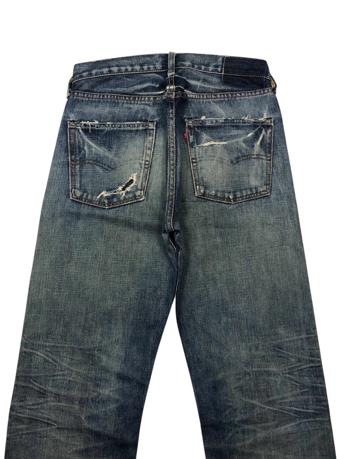 Kapital 🔥LEVIS 501 BIG E SELVEDGE DISTRESS DENIM JEANS Size US 29 - 9 Thumbnail