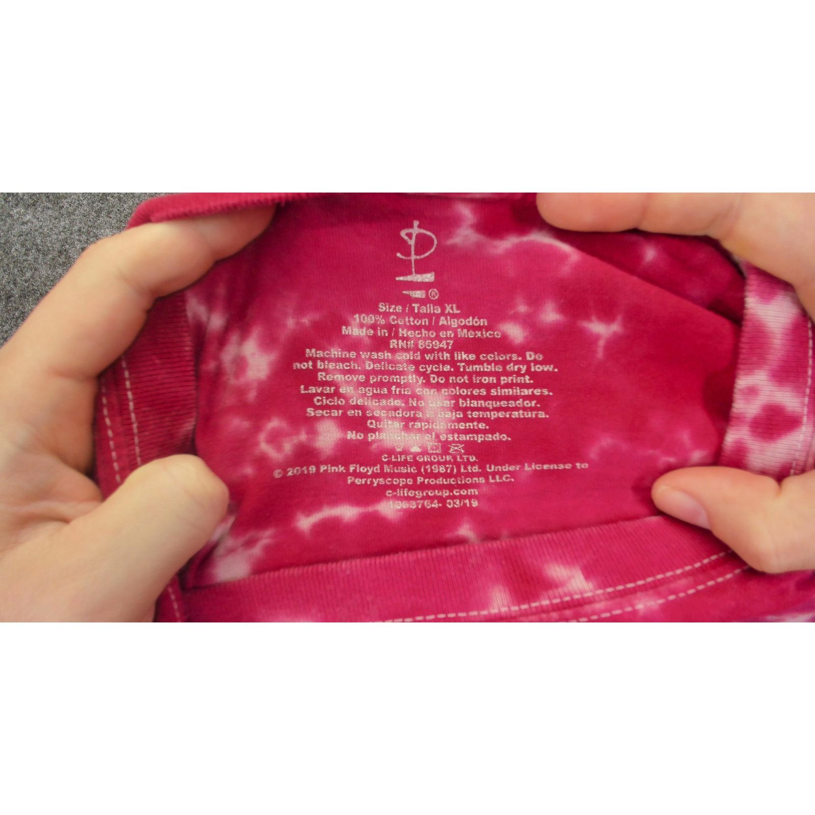 Pink Floyd Custom 1-of-1 Split Dye Pink Floyd Boxy Crop Size XL / US 12-14 / IT 48-50 - 7 Thumbnail