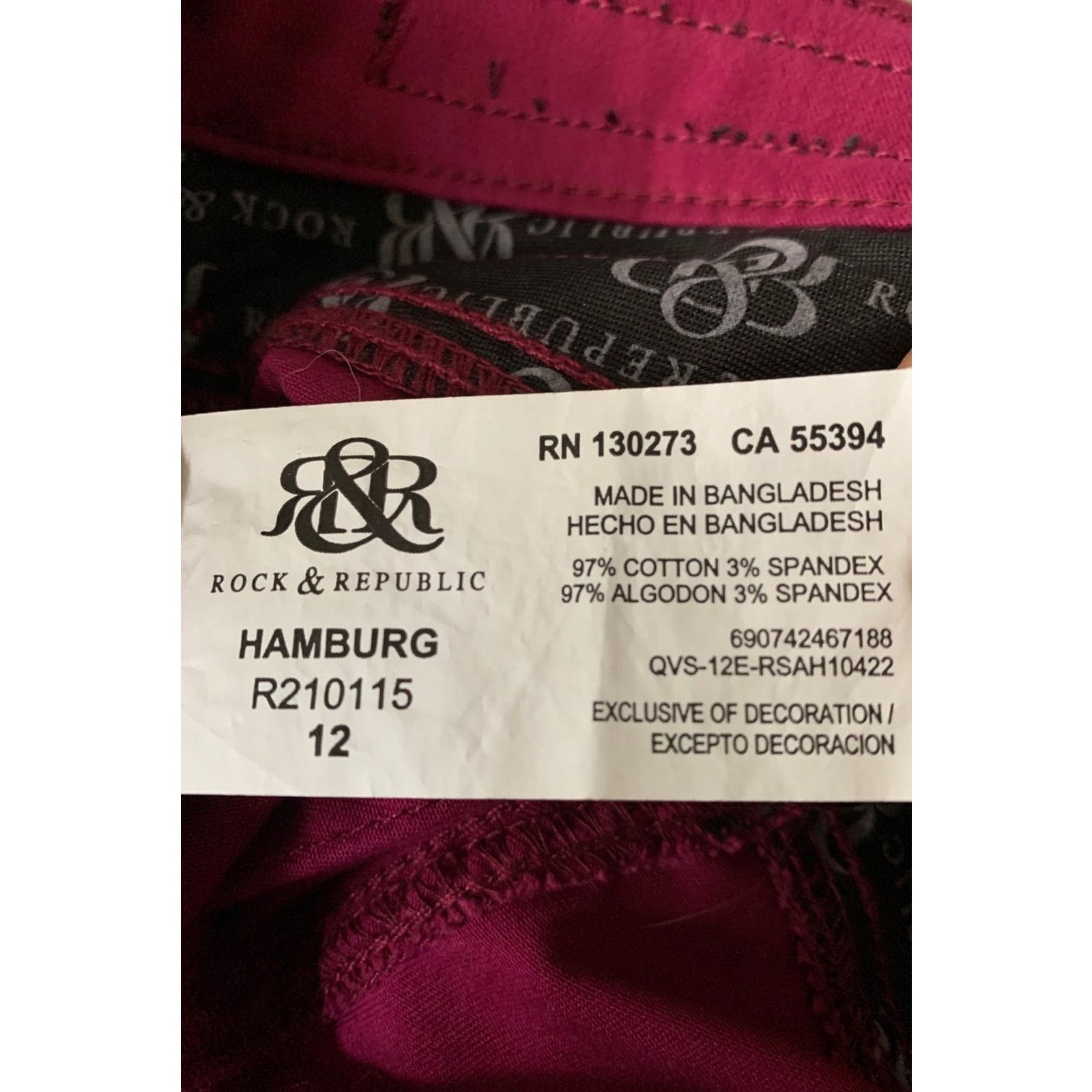 Rock & Republic Rock & Republic Mid Rise Jeans stretch straight leg Women 12 Size 34" / US 12 / IT 48 - 6 Thumbnail