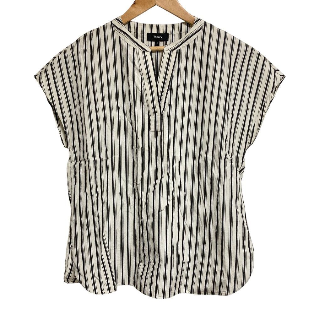 Theory Theory DIEGO STRIPE EASY POPOVER Blouse Textile Tops DUTY FREE for USA