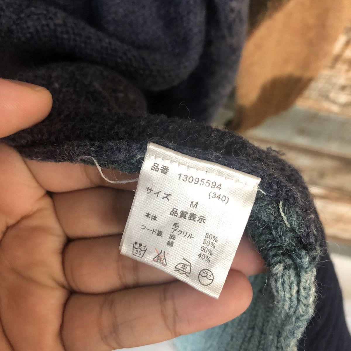 Homespun Knitwear × Japanese Brand Cube Sugar Multicolor patchwork Cardigan Knitwear #A2277 Size US M / EU 48-50 / 2 - 9 Thumbnail