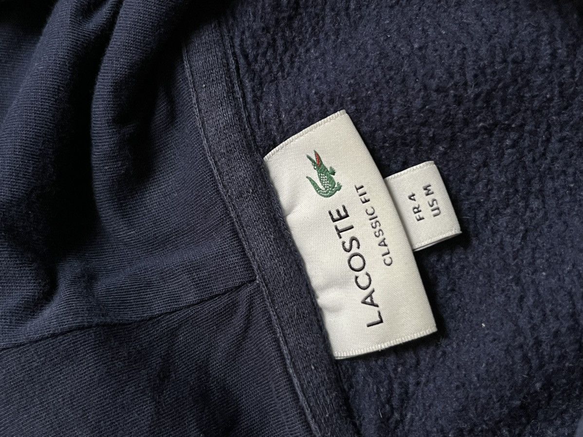 Lacoste Lacoste Classic Fit Navy Hoodie With Sleeve Logo Tape Size M Size US M / EU 48-50 / 2 - 6 Thumbnail
