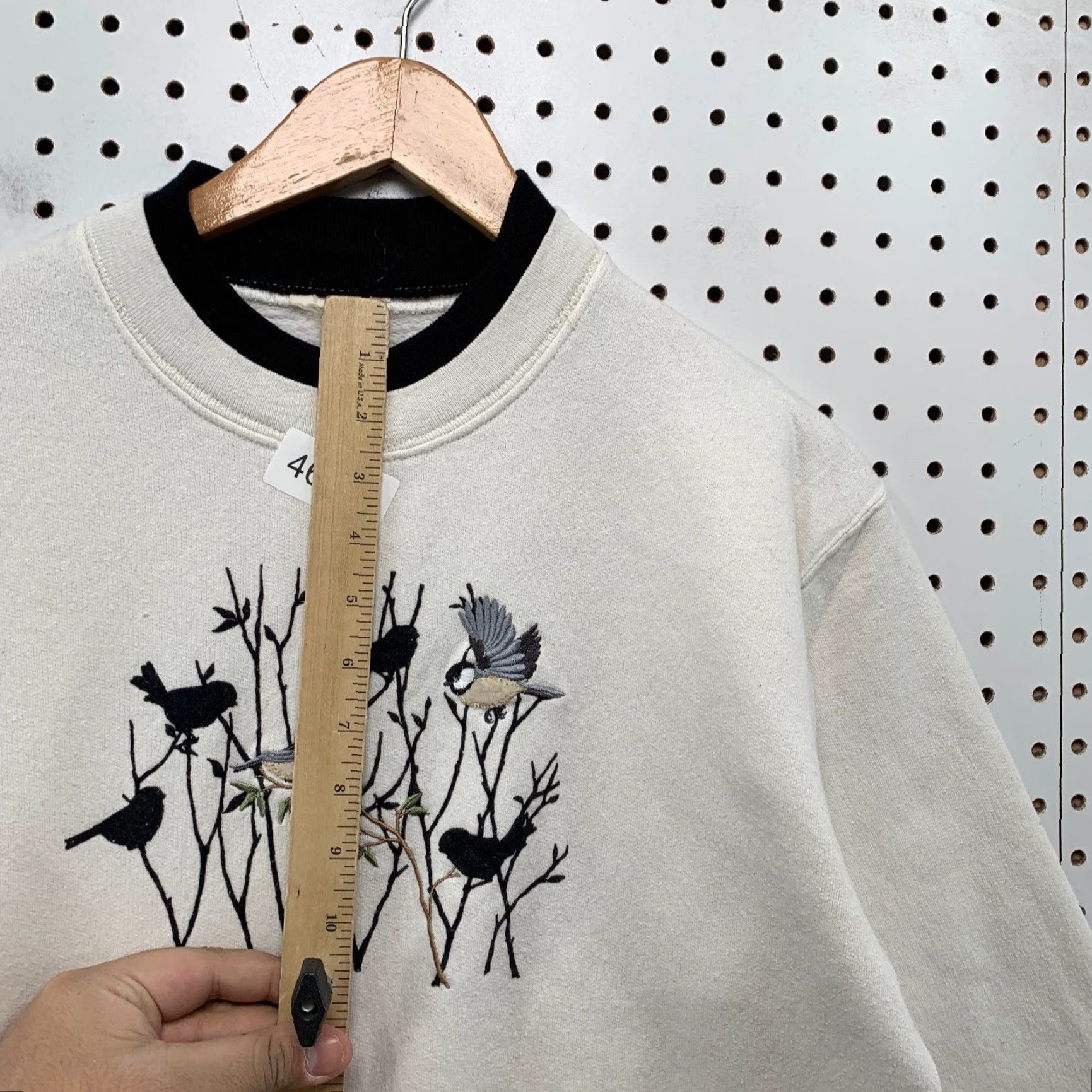 Vintage VINTAGE Morning Sun Sweatshirt Woman Large White Embroidered Top Stitch Bird Crewneck Regular Pullover Size L / US 10 / IT 46 - 7 Thumbnail