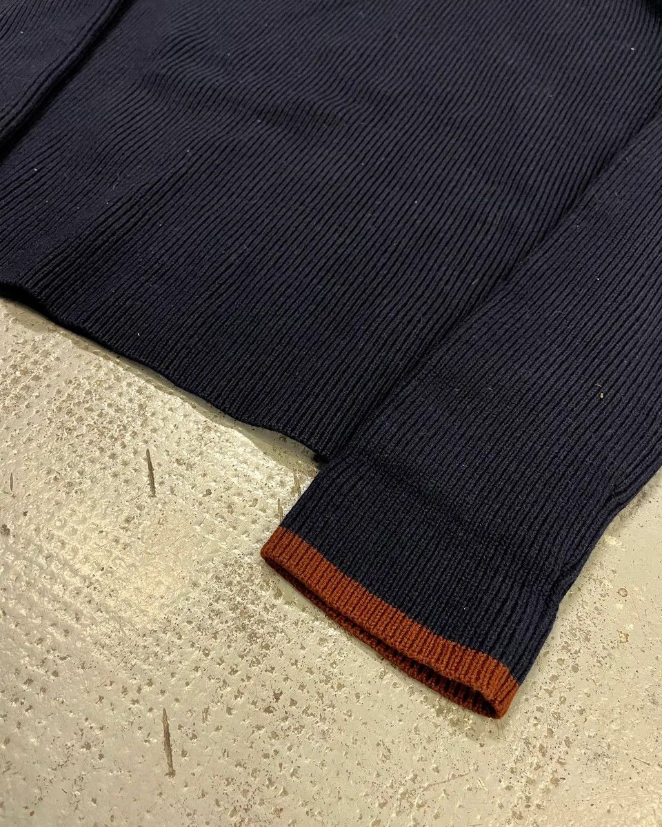Marithe + Francois Girbaud 2000s Marithé + François Girbaud Navy Wool Contrast Cuff Sweater Size M / US 6-8 / IT 42-44 - 6 Thumbnail