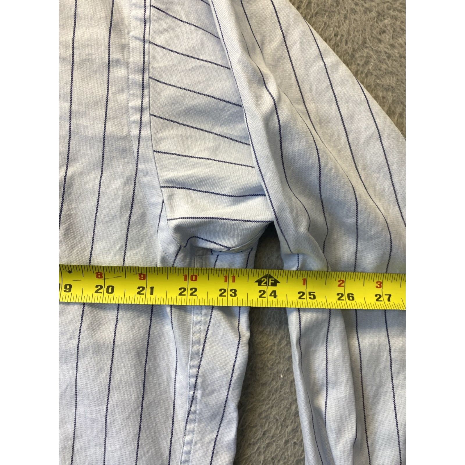 Joseph Abboud Joseph Abboud Blue Dress Shirt Tailored Fit 16 34/35 Regular Men’s Shirt Stripe Button-Down Collar Long Sleeve Size 42R - 4 Thumbnail