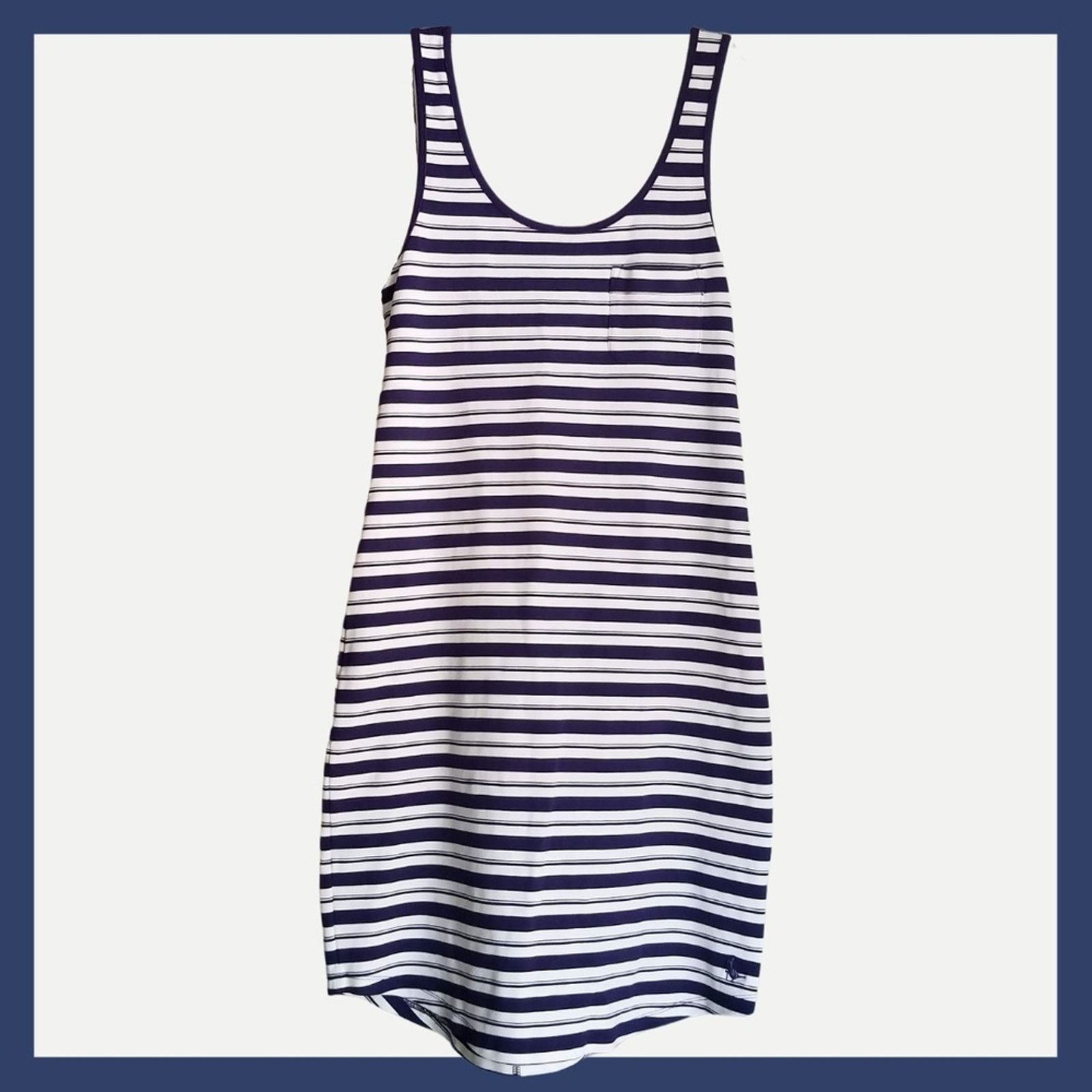Jack Wills Jack Wills striped mini tank dress sz 10 navy white Size L / US 10 / IT 46 - 1 Thumbnail