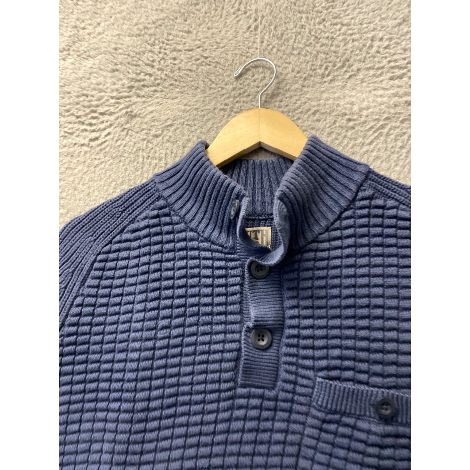 Vintage Duluth Shawl Collar Sweater Mens XL NAVY Knit /0591 Size US XL / EU 56 / 4 - 3 Thumbnail