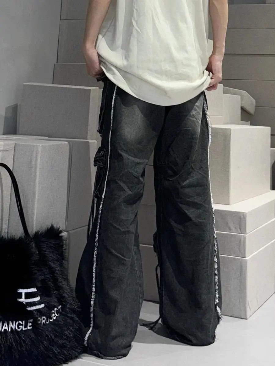 Japanese Brand Loose multi pocket ripped jeans Size US 32 / EU 48 - 5 Thumbnail