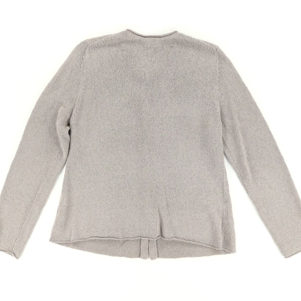Eileen Fisher Eileen Fisher Button Front Cardigan Silk Solid Long Sleeve Sweatshirt Gray Women's 0 Shirt Size XS / US 0-2 / IT 36-38 - 4 Thumbnail
