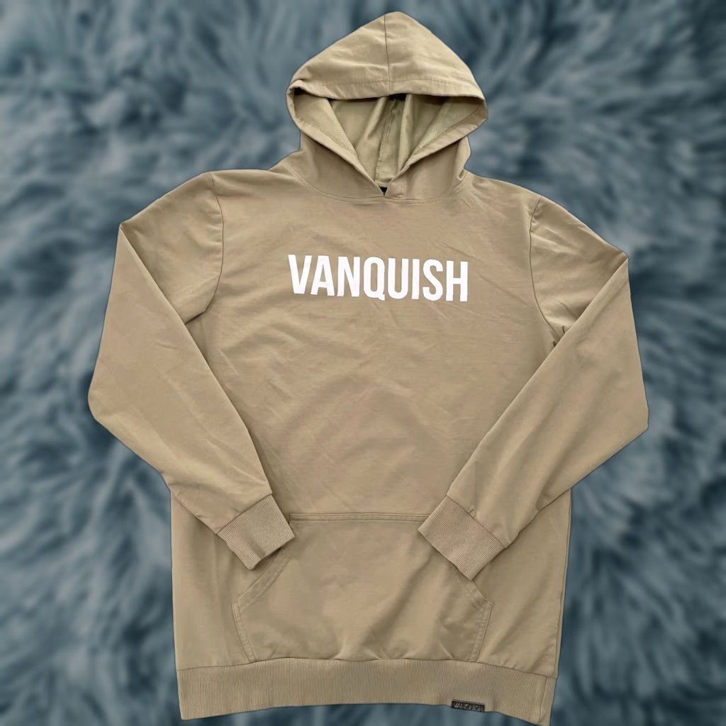 Vintage Vanquish Brand Fitness Sweatshirt Adult Large Brown Hoodie Sweater Mens L Active Gym Fashion Pullover Size US L / EU 52-54 / 3 - 1 Thumbnail
