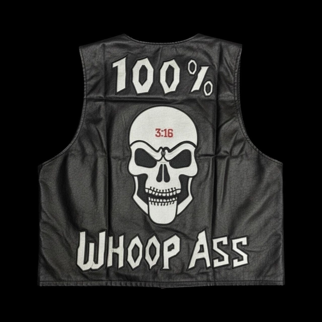 WWE STONE COLD STEVE AUSTIN WWF VEST WHOOP ASS Size US L / EU 52-54 / 3 - 1 Thumbnail