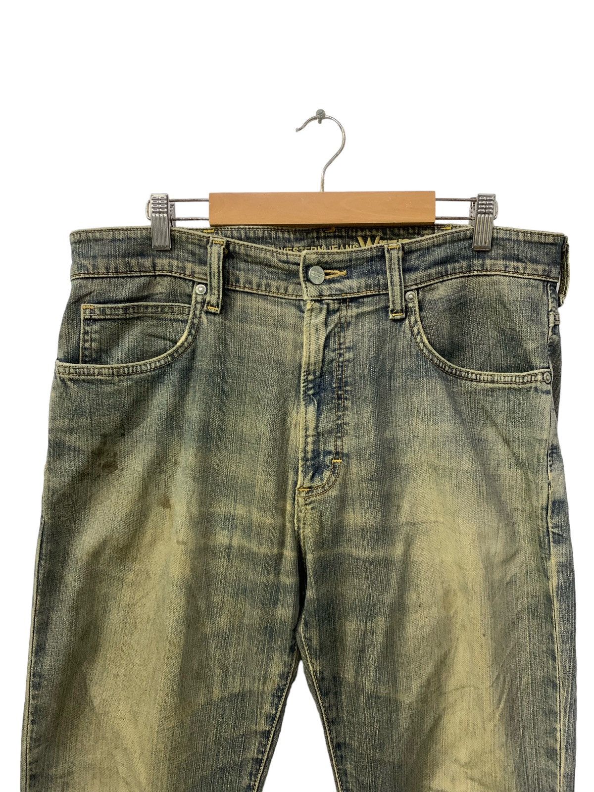 If Six Was Nine Wrangler Mudwash Distressed Jeans (A37) Size US 34 / EU 50 - 5 Thumbnail