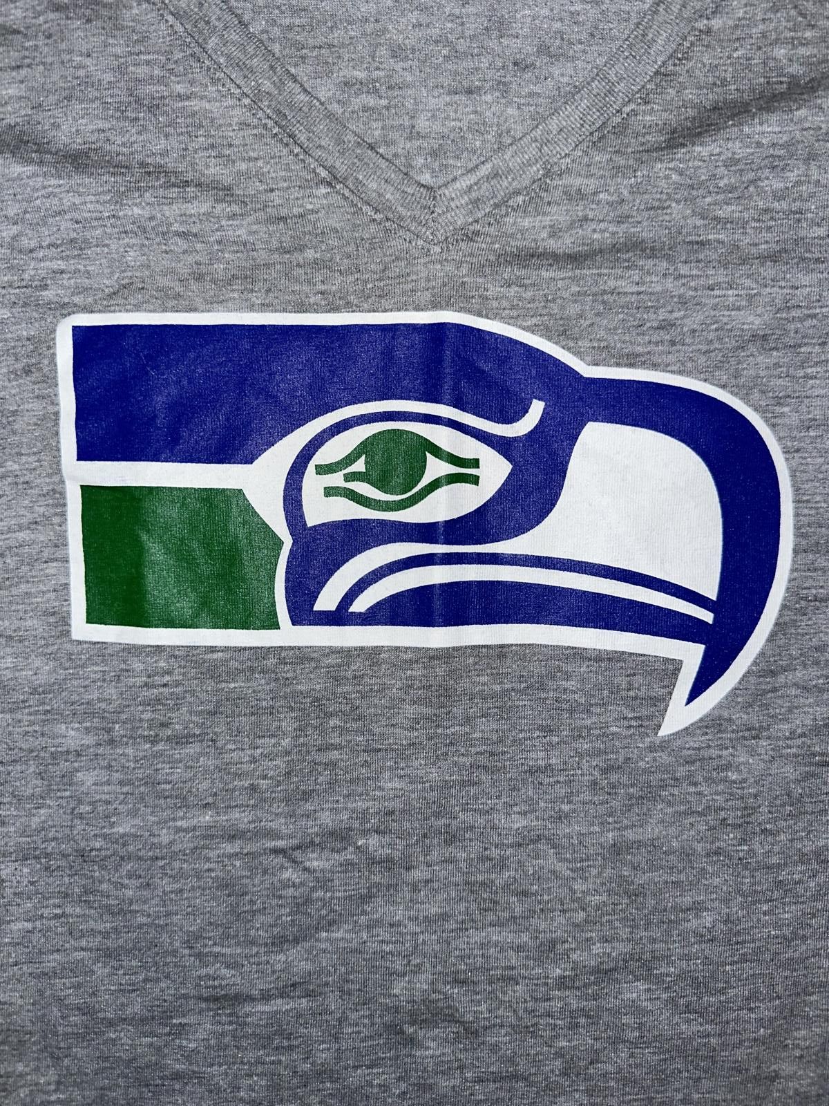 Nike Nike Women’s Seattle Seahawks Women's Team Authentic V-Neckgrey T-Shirt Size S / US 4 / IT 40 - 2 Thumbnail