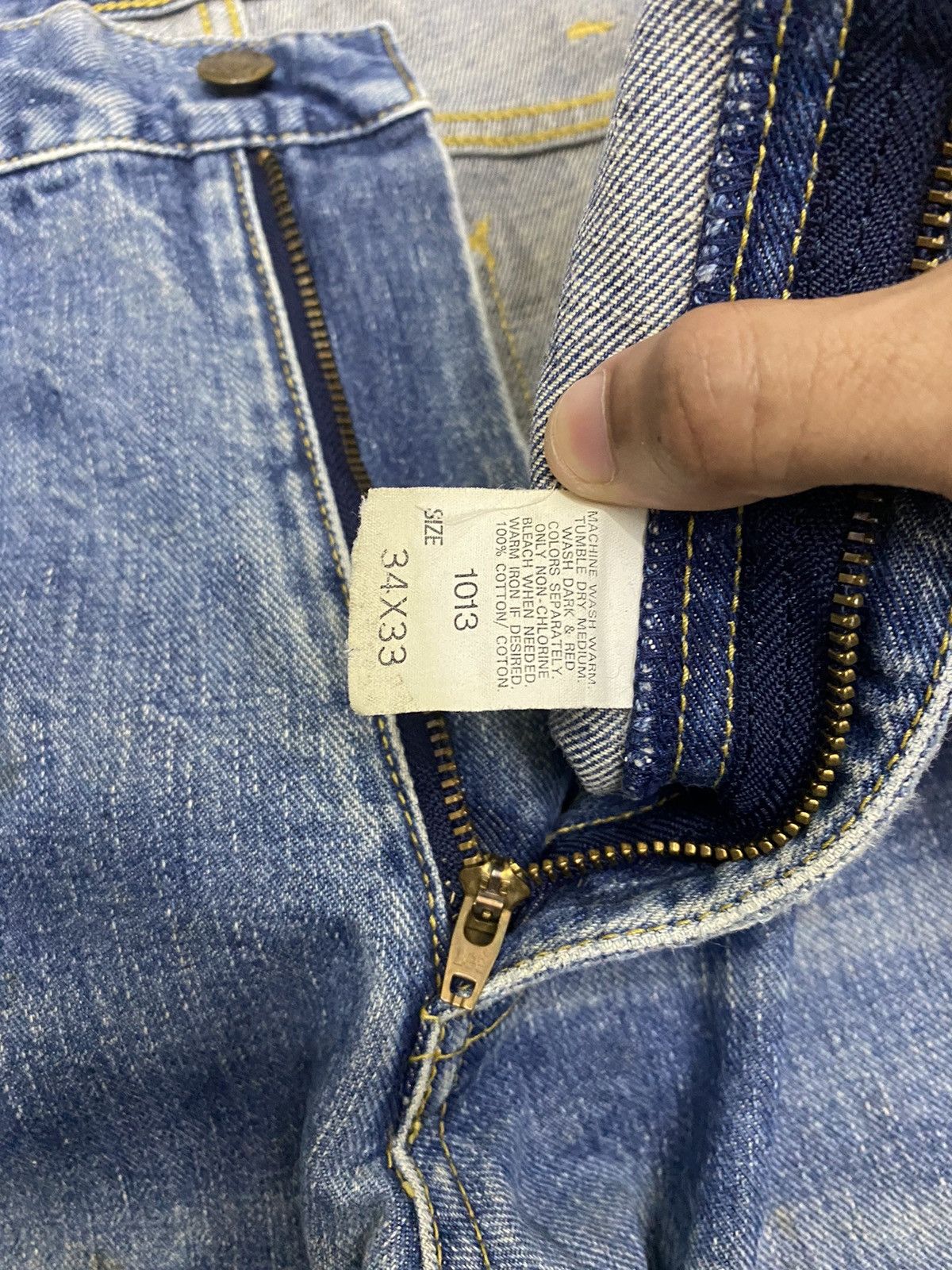 Lee VINTAGE 80s LEE US RIDERS SANFORIZED DISTRESSED BAGGY DENIM Size US 32 / EU 48 - 8 Thumbnail