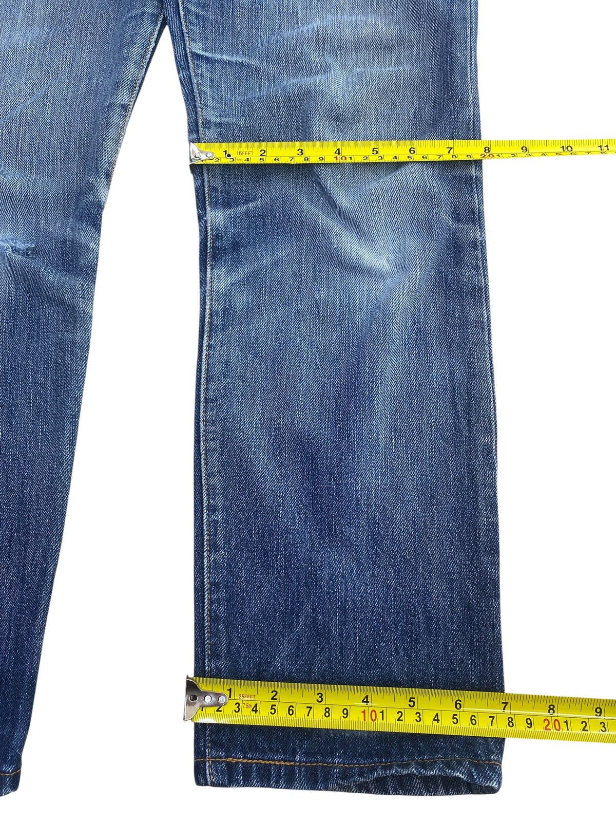Levi's Levi’s Ripped Acid Blue Wash Style Loose Jeans Size US 30 / EU 46 - 8 Thumbnail