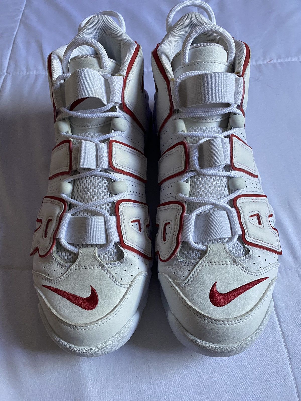 Nike Air More Uptempo White Varsity Red Size US 10 / EU 43 - 3 Thumbnail