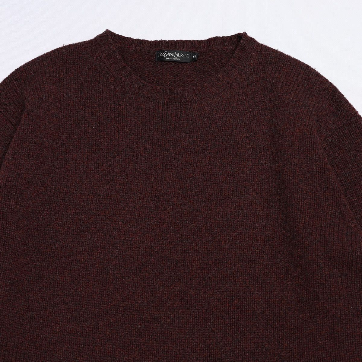 Vintage Vintage Yves Saint Laurent Patch Logo Sweater Knit Wool Size US XL / EU 56 / 4 - 5 Thumbnail