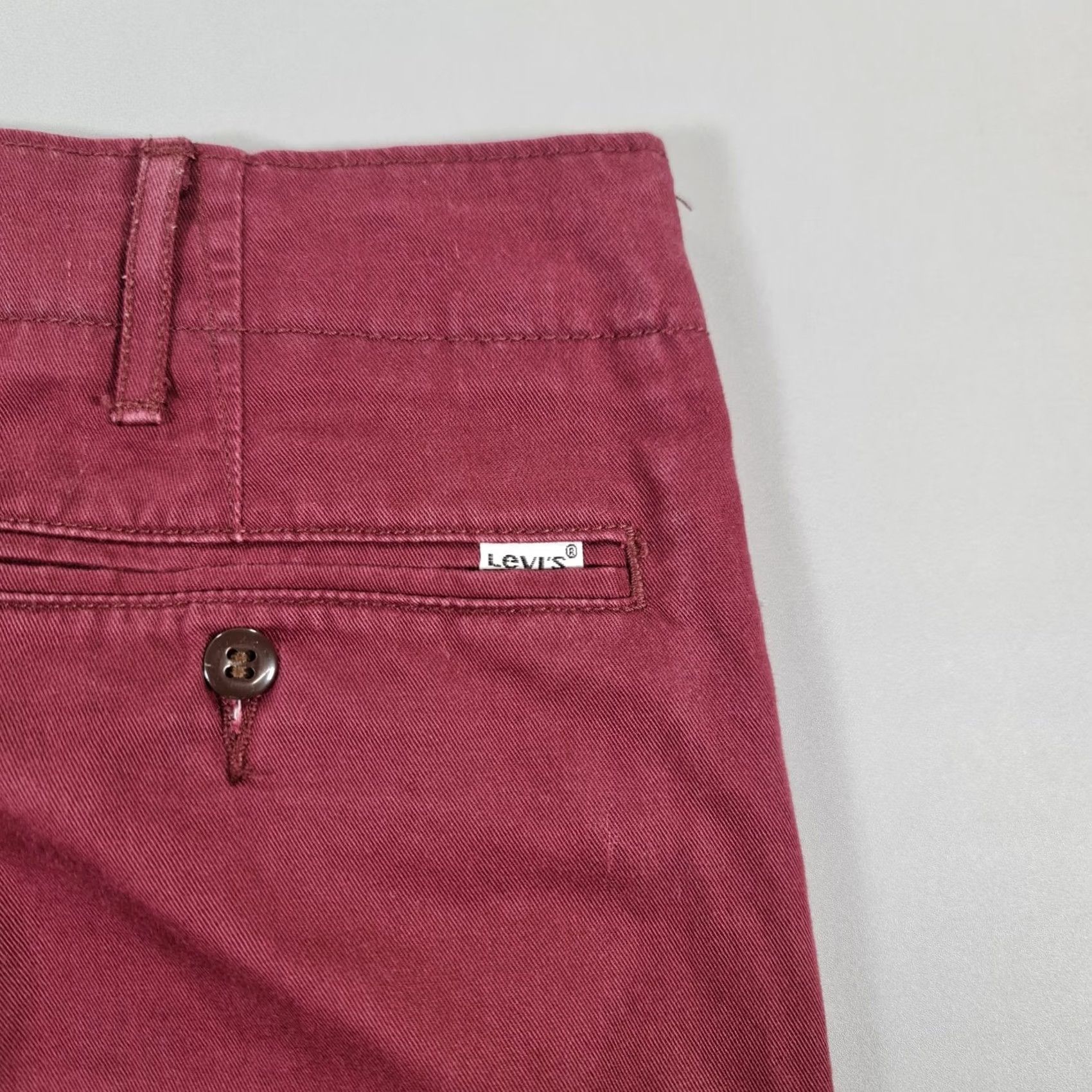 Levi's Levi's Mens Chino Trousers Slim Regular W31 L30 Red Cotton Elastane Pants Stretch Size US 31 - 7 Thumbnail