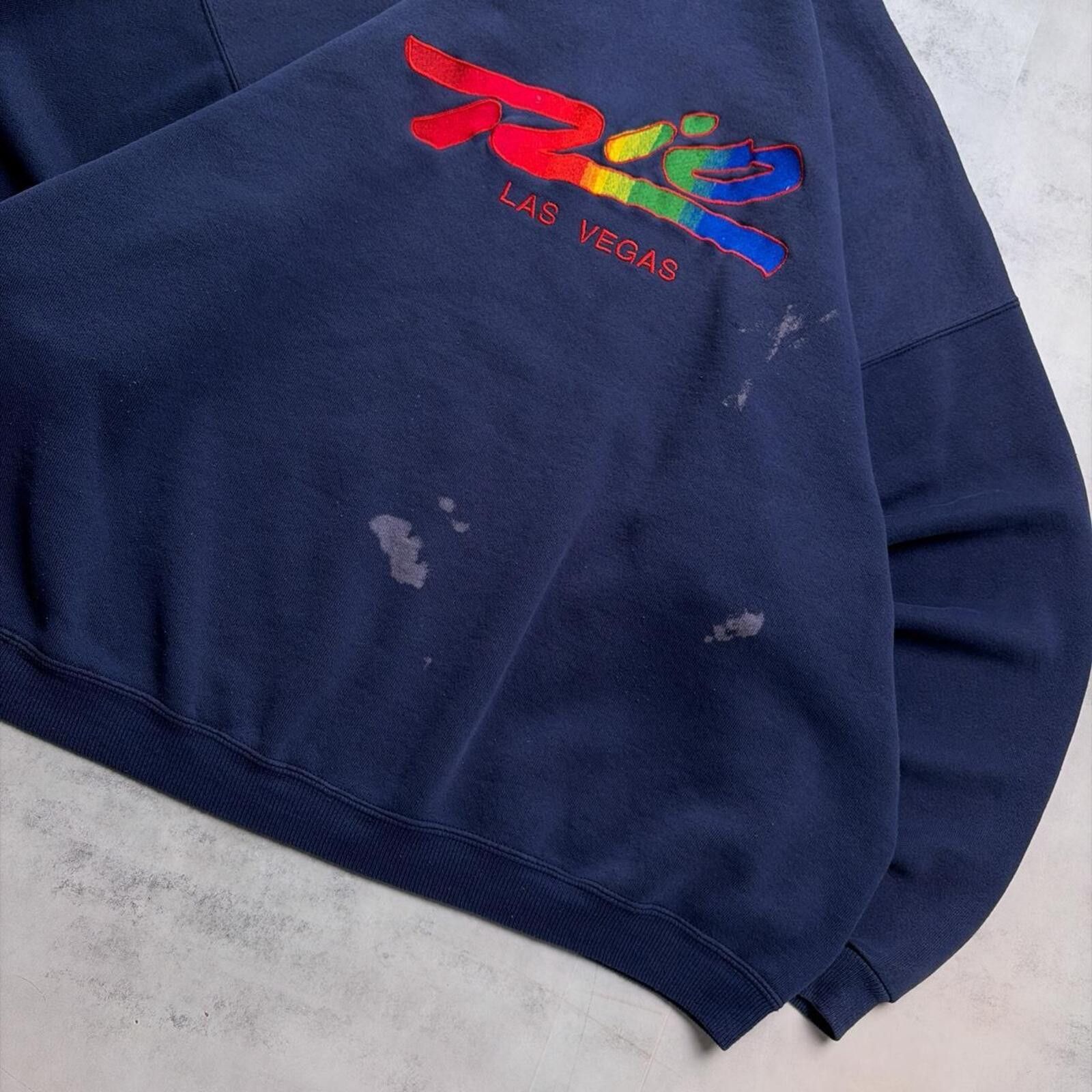 Hanes Vintage Rio Las Vegas Grunge Distressed Crewneck Sweater Size US XXL / EU 58 / 5 - 4 Thumbnail