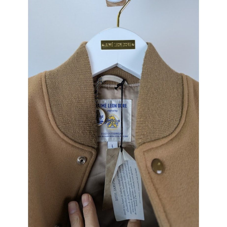 Aime Leon Dore o1rshd1 Crest Varsity Jacket in Camel Stone / Naked Size US L / EU 52-54 / 3 - 10 Thumbnail