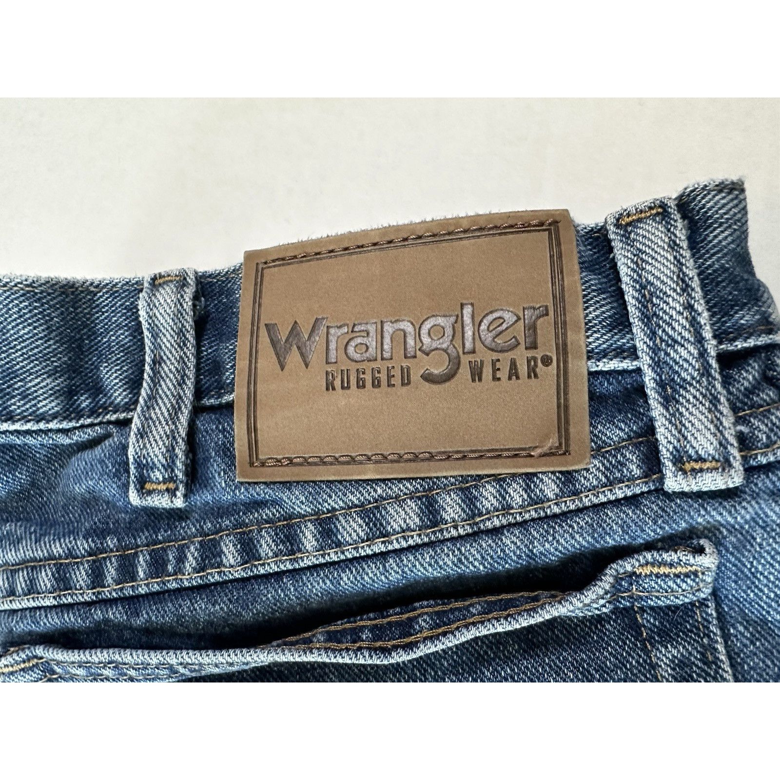Wrangler Wrangler Rugged Wear Denim Blue Jeans 36x34 Straight Western Size US 36 / EU 52 - 2 Thumbnail