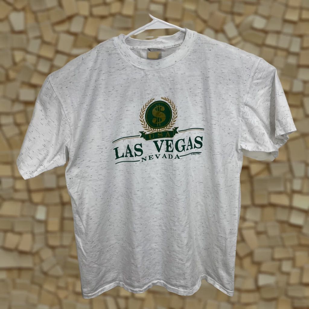 Vintage VINTAGE Las Vegas Nevada Gray T Shirt Graphic Mens XL Dollar Sign Single Stitch (Oneita) Size US XL / EU 56 / 4 - 1 Thumbnail