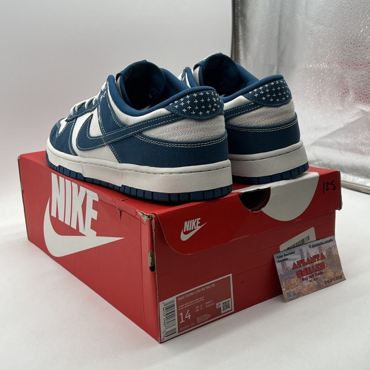 Nike Nike dunk low Sashiko industrial blue Size US 14 / EU 47 - 4 Thumbnail