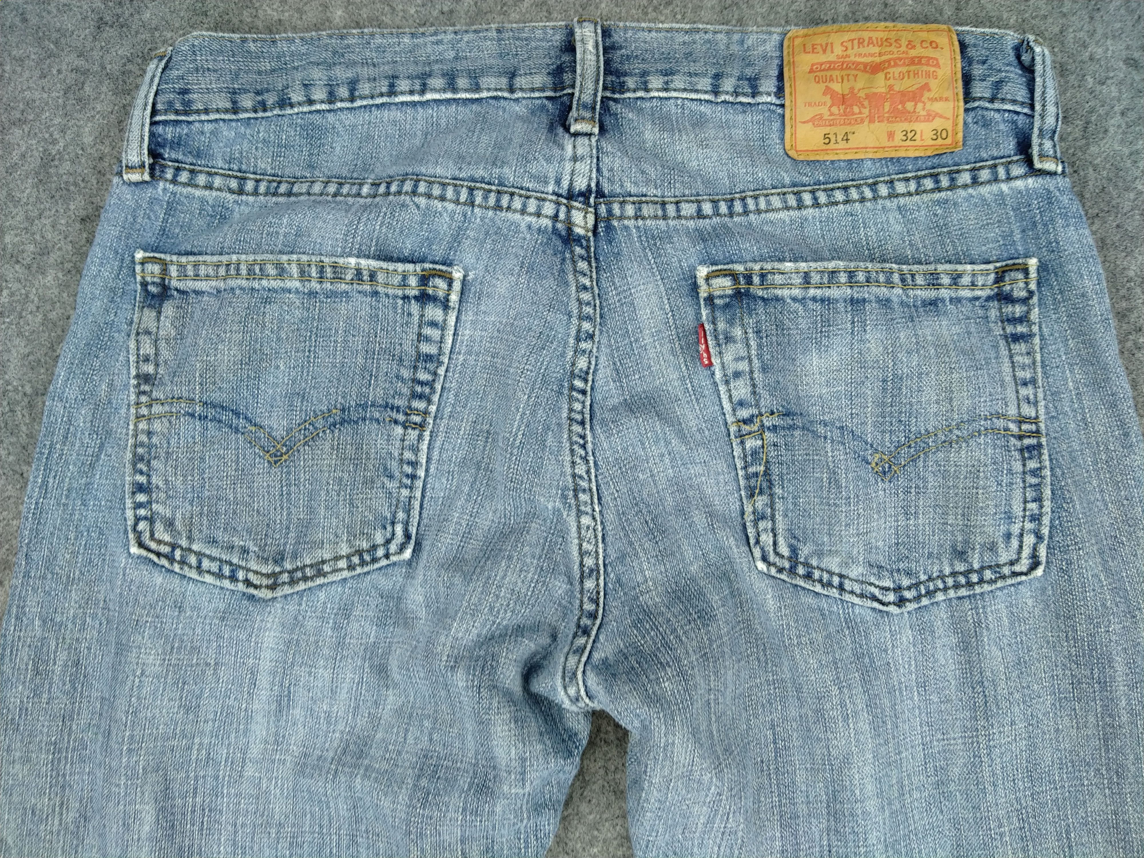Japanese Brand Levi's 514 Faded Blue Denim 33x30.5 -JN597 Size US 33 - 4 Thumbnail