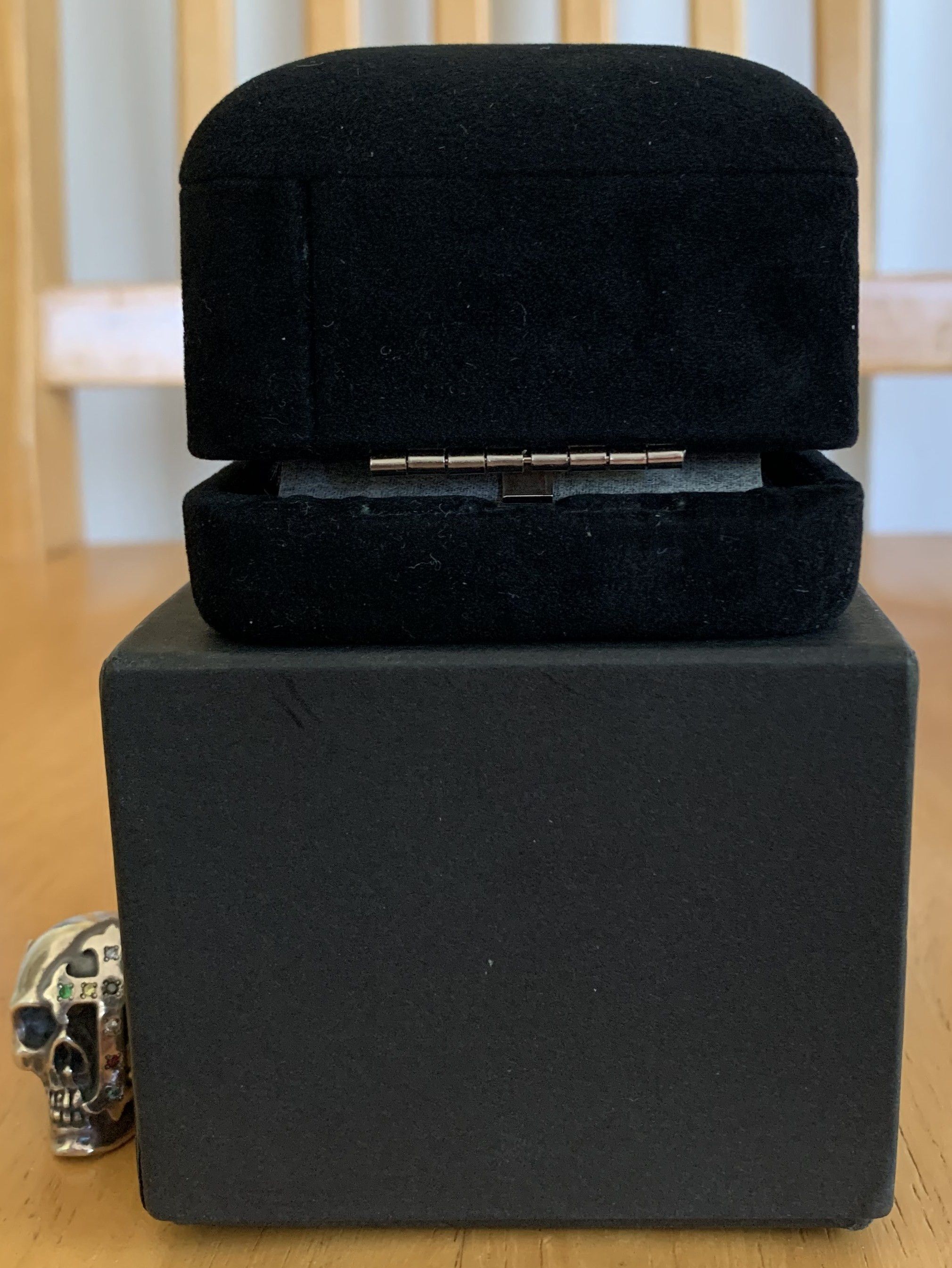 Number (N)ine SS05 "Nightcrawler" Bejeweled Silver Skull Ring w/ box Size ONE SIZE - 11 Thumbnail